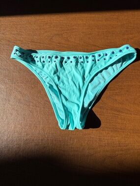 Aerie Aquamarine Studded Bikini Bottom